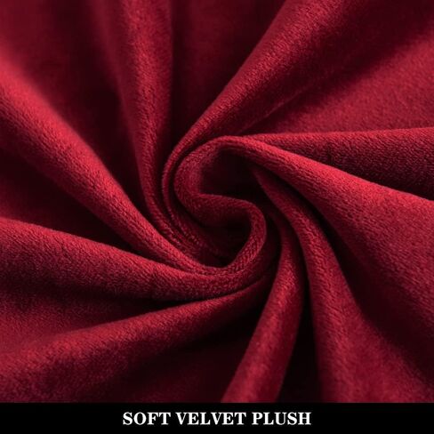 PENDEJATO Armless Accent Chair Covers, Stretch Armless Chair Slipcover Velvet Armless Chair Covers Furniture Protector for Living Room Bedroom (Wine red) in Saudi Arabia