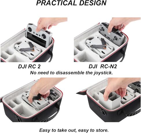 حافظة صغيرة 4 برو صلبة مقاومة للماء من فويملار، حقيبة تخزين دي جيه اي ميني 4 برو، متوافقة مع وحدات تحكم دي جيه اي ار سي 2 او دي جيه اي RC-N2 وغيرها من ملحقات درون دي جيه اي in Kuwait