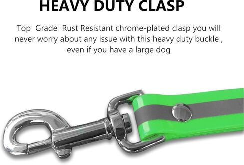 مقود عاكس من منتجات Regal Dog - مقود للكلاب بطول 5 أقدام مع خطاف طوق سهل الاستخدام، وخفيف الوزن، ومقود تدريب للحيوانات الأليفة للكلاب الصغيرة والمتوسطة والكبيرة والكلاب الكبيرة جدًا (أخضر فاتح) in Saudi Arabia