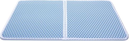 سجادة فضلات القطط المقاومة للماء، تصميم على شكل قرص العسل بطبقة مزدوجة لمحاصرة فضلات القطط، حصيرة قابلة للطي مصنوعة من أسيتات إيثيلين-فاينيل (EVA) سهلة التنظيف (17.7 × 23.6 بوصة، رمادي) in Kuwait