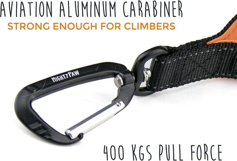 علامة تبويب تدريب مايتي باو - مقود قصير للكلاب - مقبض مبطن - سلسلة مرور قوية للحيوانات الأليفة - مشبك حلقة تسلق متضمن - علامة تبويب قصيرة مبطنة للحيوانات الأليفة - مقبض حركة مبطن للمقود - تدريب الكلاب الأليفة - 10 بوصة (أسود) in Kuwait