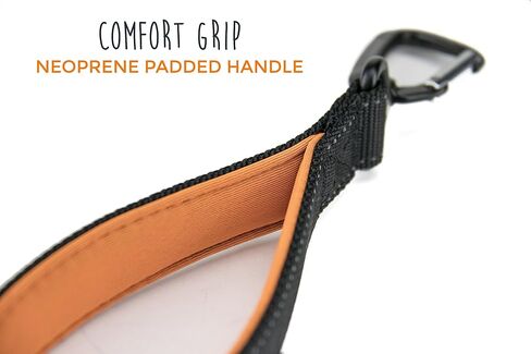 علامة تبويب تدريب مايتي باو - مقود قصير للكلاب - مقبض مبطن - سلسلة مرور قوية للحيوانات الأليفة - مشبك حلقة تسلق متضمن - علامة تبويب قصيرة مبطنة للحيوانات الأليفة - مقبض حركة مبطن للمقود - تدريب الكلاب الأليفة - 10 بوصة (أسود) in Kuwait