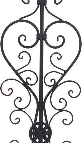 ديكور حائط معدني من Adeco ، ديكور فني معلق على الطراز الفيكتوري للزينة 21.5 سم × 101.6 سم، أسود in Kuwait