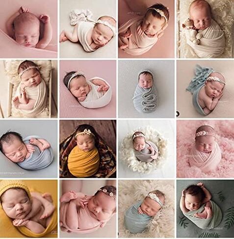 Coberllus Newborn Baby Photography Props Blanket Ripple Swaddle Wrap for Boy Girls Photo Shoot Posing in Saudi Arabia