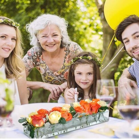 مزهرية زهرة أكريليك مستطيلة شفافة - 16 فتحة، صندوق زهور مستطيل لقطع الزفاف المركزية للطاولات، مزهرية زخرفية لطاولة الطعام الحديثة (3.94 بوصة × 2.56 بوصة × 15.75 بوصة) in Kuwait