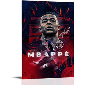 Mbappe Sports Poster Soccer Superstar Poster 90s Canvas Wall Art Room Aesthetic Decor Posters 08x12inch(20x30cm) in Kuwait