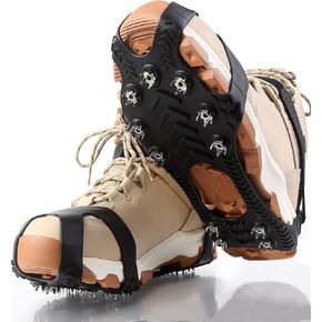 مقابض ثلج من سيستايل للأحذية والأحذية طويلة الرقبة، مرابط ثلج مضادة للانزلاق يتم تثبيتها على الأحذية، مشابك قابلة للحمل للمشي لمسافات طويلة والتسلق ومرابط جر المشي للثلج والثلج والصخور، مقاس XX-Large in Kuwait