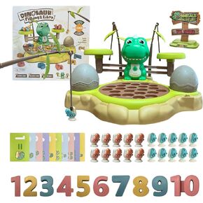 لعبة الرياضيات الرائعة لحساب توازن الديناصورات - لعبة الرياضيات لتوازن الديناصورات ولعبة الصيد للأطفال من سن 3 إلى 6 سنوات، لعبة تعليمية تعليمية ممتعة، هدية عيد ميلاد للأولاد والشوايات من عمر 3 4 5 6 7 8 (أخضر فاكهة) in Kuwait