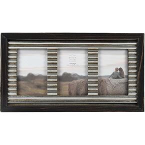 Prinz 3/4x6 Silo Ridge Black Wood Frame with Galvanized Metal Inner Border in Kuwait