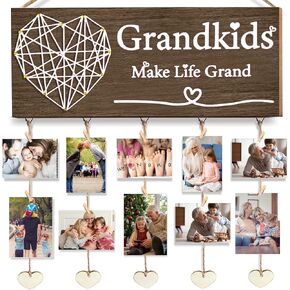 Grandma Gifts Picture Frame for Grandmother Birthday Gifts from Granddaughter & Grandson - Black Grandkids Photo Frame Nana Gifts for Mother Day, Thanksgiving, Christmas