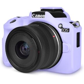 Rieibi EOSR50 EOS R50 Case, Soft Silicone Protective Case for Canon EOS R50 EOSR50 Vlogging Camera, Lightweight EOS R50 Camera Case Cover Grip Body Skin - Light Pink in Saudi Arabia