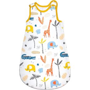 MooMoo Baby Sleep Sack Baby Cotton Wearable Blanket Snap and Zipper Closure Fit Babies Ages 12-18M