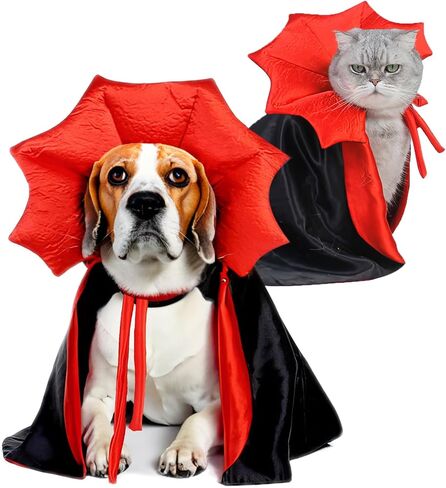 Halloween Pet Cape Spooktacular Dog Vampire Costume and Cat Devil Cosplay Cloak for Festive Dress-Up and Party in Kuwait