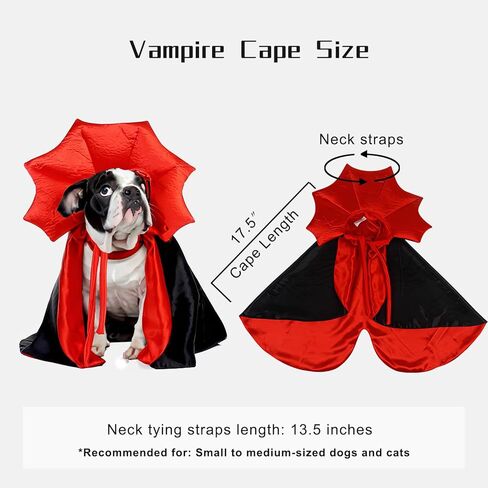 Halloween Pet Cape Spooktacular Dog Vampire Costume and Cat Devil Cosplay Cloak for Festive Dress-Up and Party in Kuwait