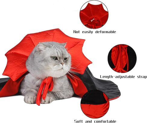 Halloween Pet Cape Spooktacular Dog Vampire Costume and Cat Devil Cosplay Cloak for Festive Dress-Up and Party in Kuwait