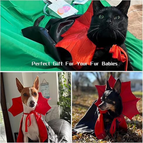 Halloween Pet Cape Spooktacular Dog Vampire Costume and Cat Devil Cosplay Cloak for Festive Dress-Up and Party in Kuwait