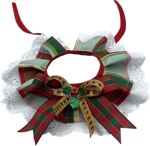 ملابس برقبة لعطلة عيد الميلاد (الوسط) للكلاب/القطط، إكسسوار زي قابل للتمدد، ياقة ناعمة in Kuwait