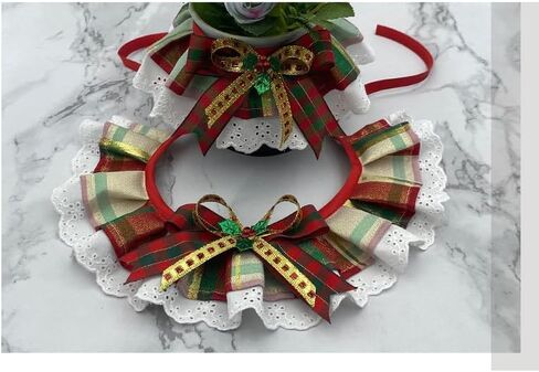 ملابس برقبة لعطلة عيد الميلاد (الوسط) للكلاب/القطط، إكسسوار زي قابل للتمدد، ياقة ناعمة in Kuwait