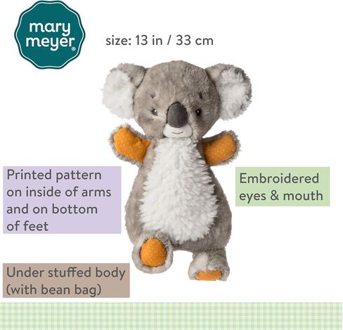 Mary Meyer Little Knottie Lovey Security Blanket, 10 x 10-Inches, Down Under Koala in Saudi Arabia