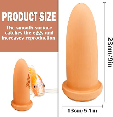 Fish Breeding Cones Cave, Ceramic Spawning Breed Cone Spawning Slates Fish Tank Spawning Breed Cone for Discus Angelfish (Large) in Saudi Arabia