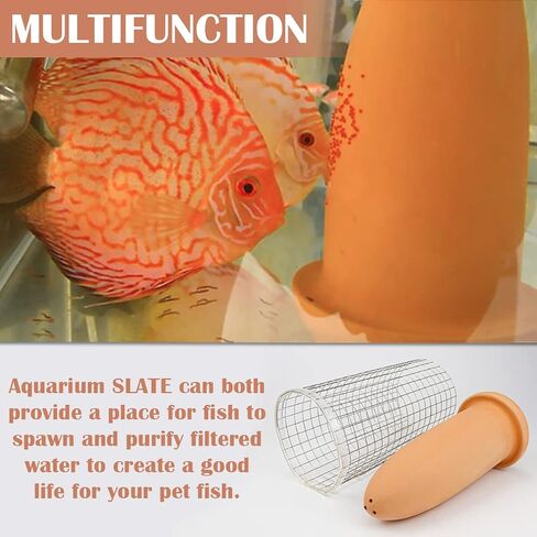 Fish Breeding Cones Cave, Ceramic Spawning Breed Cone Spawning Slates Fish Tank Spawning Breed Cone for Discus Angelfish (Large) in Saudi Arabia