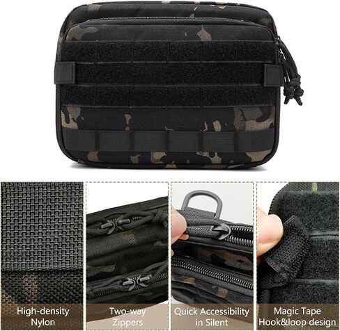 MFBJXC حقيبة إدارية تكتيكية ذات سعة كبيرة بتصميم طبقة مزدوجة، أكياس أدوات EDC EMT مرفقة مع حقيبة أدوات معيارية بأكمام الخريطة in Kuwait