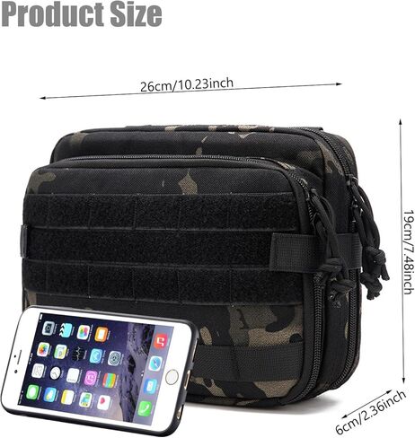 MFBJXC حقيبة إدارية تكتيكية ذات سعة كبيرة بتصميم طبقة مزدوجة، أكياس أدوات EDC EMT مرفقة مع حقيبة أدوات معيارية بأكمام الخريطة in Kuwait