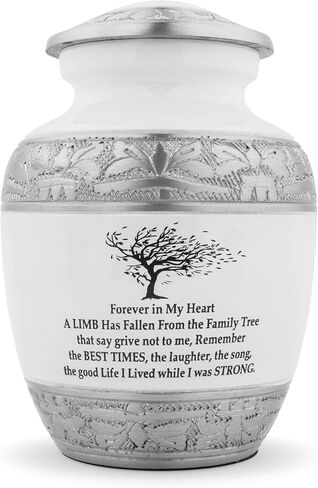 Cremation Urns for Human Ashes - Decorative Urns, Urns for Human Ashes Female & Male, Urns for Ashes Adult Female, Funeral Urns - White, Medium in Saudi Arabia