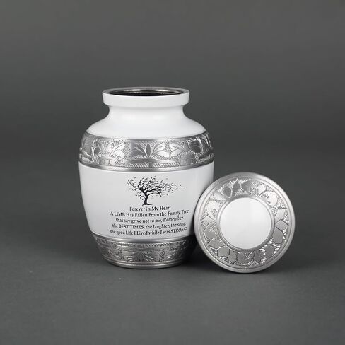 Cremation Urns for Human Ashes - Decorative Urns, Urns for Human Ashes Female & Male, Urns for Ashes Adult Female, Funeral Urns - White, Medium in Saudi Arabia