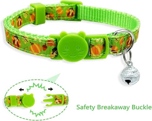 عيد الشكر الخريف عطلة القط طوق مع الجرس، 3 حزمة كيتي كيتن تركيا وطوق اليقطين للبنين الفتيات الذكور الإناث in Kuwait