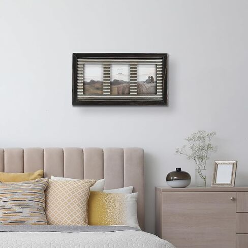 Prinz 3/4x6 Silo Ridge Black Wood Frame with Galvanized Metal Inner Border in Kuwait