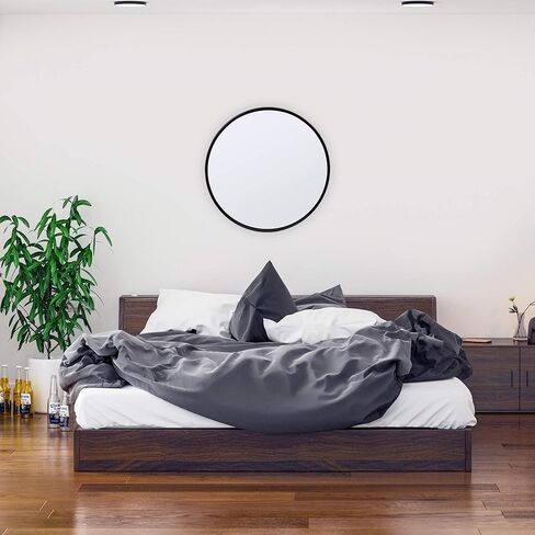Beautiful Classic Living Room and Bedroom Round Wall Mirror, 20 x 20 inches, Black in Kuwait