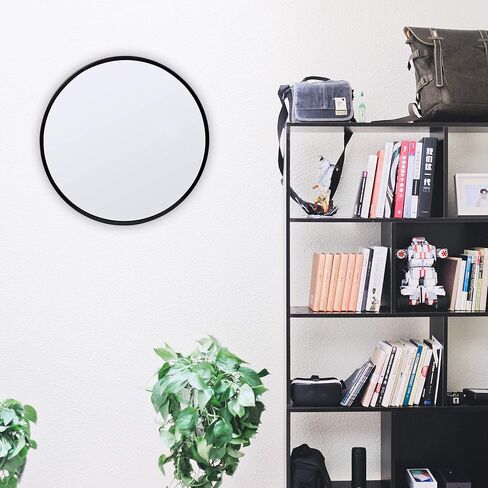 Beautiful Classic Living Room and Bedroom Round Wall Mirror, 20 x 20 inches, Black in Kuwait