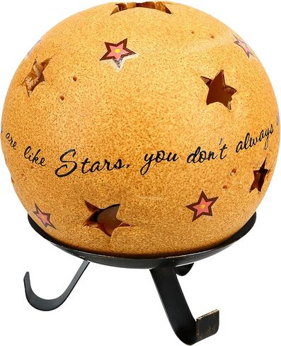 Pavilion Gift Company Comfort Candles 5-Inch Diameter Candle Holder Pierced with Stars, Good Friends in Saudi Arabia