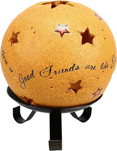 Pavilion Gift Company Comfort Candles 5-Inch Diameter Candle Holder Pierced with Stars, Good Friends in Saudi Arabia