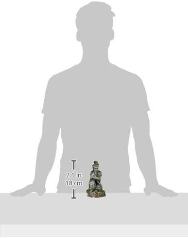 Blue Ribbon EE-696 Ancient Buddha Statue with Moss Exotic Environments Aquarium Ornament, White in Kuwait