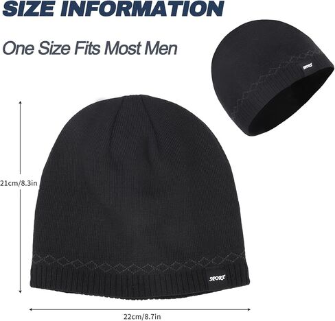 رجل دافئ قبعة صغيرة متماسكة الصوف مبطن قبعات الشتاء مكبل قبعة مضلع تخزين قبعة عادي توبوجان قبعة in Kuwait