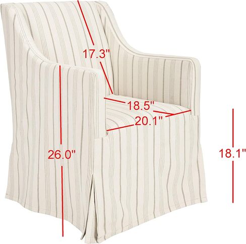 Safavieh Mercer Collection Carson Slipcover Side Chair, Beige in Saudi Arabia