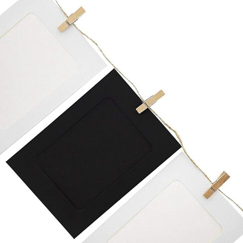 Juvale Cardboard Paper Picture Frame DIY Hanging Kit (50 Pack) 4x6 Inch, Black, White in Saudi Arabia