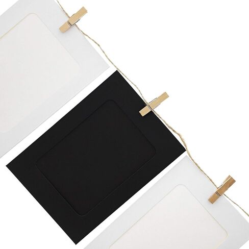 Juvale Cardboard Paper Picture Frame DIY Hanging Kit (50 Pack) 4x6 Inch, Black, White in Saudi Arabia