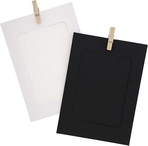 Juvale Cardboard Paper Picture Frame DIY Hanging Kit (50 Pack) 4x6 Inch, Black, White in Saudi Arabia