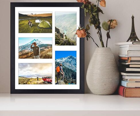 Golden State Art، 13.6x19.7 خشب أسود غير لامع 9 فتحات لإطار صورة مجمعة 4 × 6 in Saudi Arabia