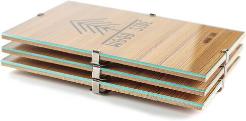 إطارات صور بمشبك زجاجي من WOOD SIDE ORBIS مقاس 5x7 - عبوة من 3 قطع، إطارات صور شفافة مصنوعة يدويًا in Saudi Arabia