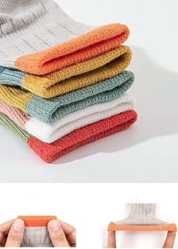 Zurie Non slip Baby/Toddler socks with grip,Girls/Boys, Anti-slip, Anti-skid, Ultra soft, Breathable Cotton for 6-12 months -5 Pairs, Grey, Olive, Green, Pink,mustard, 6-1T in Kuwait