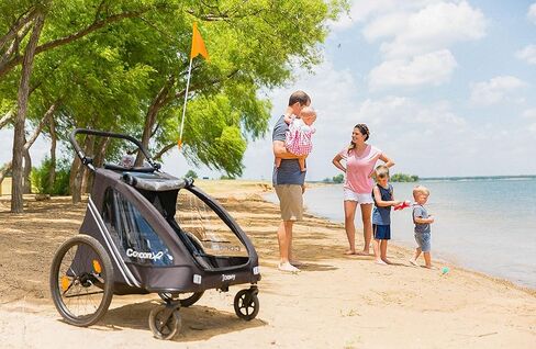 جوفي مقطورة دراجة X2 من كوكون، اسود in Kuwait