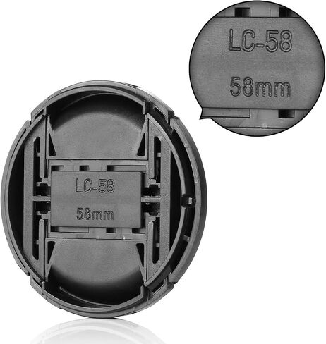 ChromLives Camera 58mm Lens Cap Center Pinch with Lens Cap Leash Hole Bundle Compatible with DSLR Cameras Nikon Sony Canon & Other DSLR Cameras UV Lens in Saudi Arabia