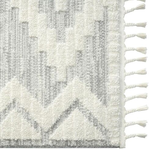 مجموعة LUXE WEAVERS Ibiza 8067 سجادة منطقة هندسية جنوبية غربية زرقاء 5×7 in Kuwait