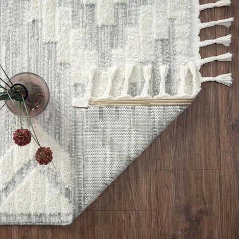 مجموعة LUXE WEAVERS Ibiza 8067 سجادة منطقة هندسية جنوبية غربية زرقاء 5×7 in Kuwait