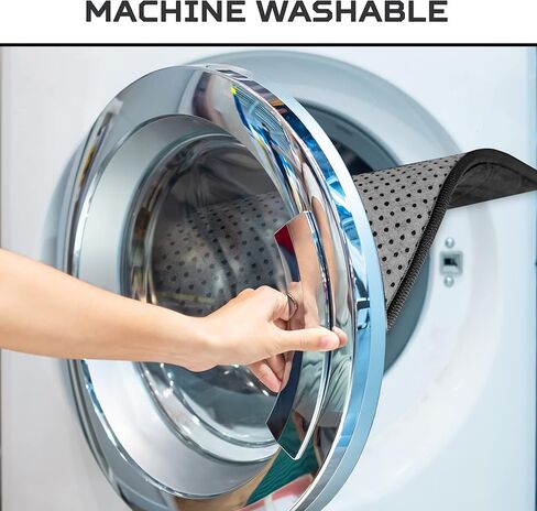 مجموعة سجاد الحمام الفاخرة Elvoki مكونة من 5 قطع - طقم سجادة حمام من الإسفنج الذكي، طقم سجاد المرحاض. قوي الامتصاص، غير قابل للانزلاق، فائق النعومة، سهل التنظيف، أسود in Kuwait