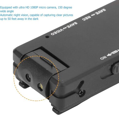 كاميرا الجسم الصغيرة، 2 في 1 HD 1080P كاميرا الجسم مسجل فيديو مباشر، قلم تسجيل الاجتماعات المباشرة، كاميرا بزاوية واسعة 150 درجة، مشبك خلفي، بطارية 1100 مللي أمبير في الساعة (لا يوجد واي فاي) in Kuwait